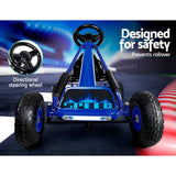 darrahopens Baby & Kids > Ride on Cars, Go-karts & Bikes Rigo Kids Pedal Go Kart Car Ride On Toys Racing Bike Rubber Tyre Adjustable Seat