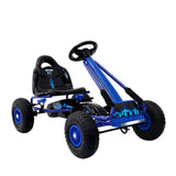 darrahopens Baby & Kids > Ride on Cars, Go-karts & Bikes Rigo Kids Pedal Go Kart Car Ride On Toys Racing Bike Rubber Tyre Adjustable Seat