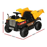 Darrahopens Baby & Kids > Ride on Cars, Go-karts & Bikes Rigo Kids Ride On Car Dumptruck 12V Electric Bulldozer Toys Cars Battery Yellow