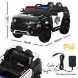 Darrahopens Baby & Kids > Ride on Cars, Go-karts & Bikes Rigo Kids Ride On Car Electric Patrol Police Toy Cars Remote Control 12V Black