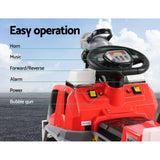 darrahopens Baby & Kids > Ride on Cars, Go-karts & Bikes Rigo Kids Ride On Fire Truck Motorbike Motorcycle Car Red Grey