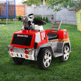 darrahopens Baby & Kids > Ride on Cars, Go-karts & Bikes Rigo Kids Ride On Fire Truck Motorbike Motorcycle Car Red Grey