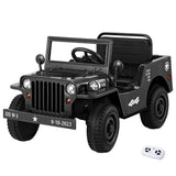 Darrahopens Baby & Kids > Ride on Cars, Go-karts & Bikes Rigo Ride On Car Jeep Kids Electric Military Toy Cars Off Road Vehicle 12V Black