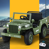 Darrahopens Baby & Kids > Ride on Cars, Go-karts & Bikes Rigo Ride On Car Jeep Kids Electric Military Toy Cars Off Road Vehicle 12V White