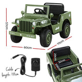 Darrahopens Baby & Kids > Ride on Cars, Go-karts & Bikes Rigo Ride On Car Jeep Kids Electric Military Toy Cars Off Road Vehicle 12V White