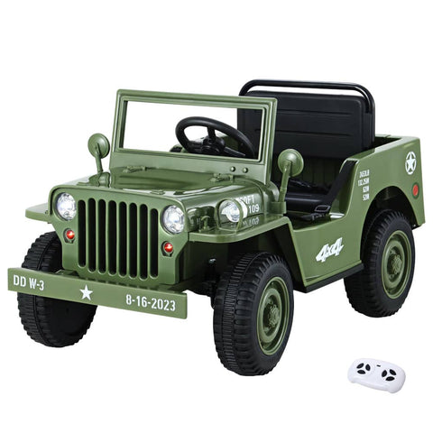 Darrahopens Baby & Kids > Ride on Cars, Go-karts & Bikes Rigo Ride On Car Jeep Kids Electric Military Toy Cars Off Road Vehicle 12V White