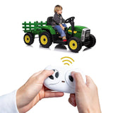 Darrahopens Baby & Kids > Ride on Cars, Go-karts & Bikes ROVO KIDS Electric Battery Operated Ride On Tractor Toy, Remote Control, Green and Yellow