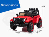 darrahopens Baby & Kids > Ride on Cars, Go-karts & Bikes ROVO KIDS Electric Ride On 12V 4WD Jeep Inspired  Car Boys Toy Battery Red