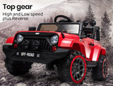 darrahopens Baby & Kids > Ride on Cars, Go-karts & Bikes ROVO KIDS Electric Ride On 12V 4WD Jeep Inspired  Car Boys Toy Battery Red