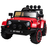 darrahopens Baby & Kids > Ride on Cars, Go-karts & Bikes ROVO KIDS Electric Ride On 12V 4WD Jeep Inspired  Car Boys Toy Battery Red