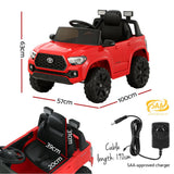 Darrahopens Baby & Kids > Ride on Cars, Go-karts & Bikes Toyota Ride On Car Kids Electric Toy Cars Tacoma Off Road Jeep 12V Battery Red
