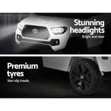 Darrahopens Baby & Kids > Ride on Cars, Go-karts & Bikes Toyota Ride On Car Kids Electric Toy Cars Tacoma Off Road Jeep 12V Battery White