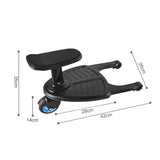 Darrahopens Baby & Kids > Stroller Stroller Step Board Toddler Buggys Wheel Standing Board Skateboard For Pram Kids Blue