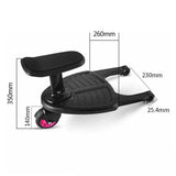 Darrahopens Baby & Kids > Stroller Stroller Step Board Toddler Buggys Wheel Standing Board Skateboard For Pram Kids Pink