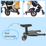 Darrahopens Baby & Kids > Stroller Stroller Step Board Toddler Buggys Wheel Standing Board Skateboard For Pram Kids Pink