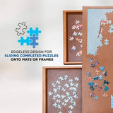 Darrahopens Baby & Kids > Toys 1500 Piece Puzzle Board, 70cm x 90cm Wooden Jigsaw Puzzle Table with Legs
