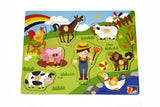 darrahopens Baby & Kids > Toys 2IN1 FARM ANIMAL PEG PUZZLE
