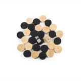 darrahopens Baby & Kids > Toys 3 IN 1 Wooden Chess Set Folding Chessboard Wood Pieces Draughts Backgammon Toy