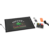 darrahopens Baby & Kids > Toys 40x60cm LED Drawing Writing Board Remote Controlled Fluorescent Light Up Sensory Play