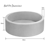 Darrahopens Baby & Kids > Toys 90x30cm Ocean Ball Play Pit Soft Baby Kids Paddling Foam Pool Child Barrier Toy