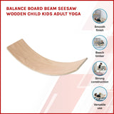 darrahopens Baby & Kids > Toys Balance Board Beam Seesaw Wooden Child Kids Adult Yoga