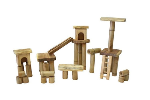 darrahopens Baby & Kids > Toys Bamboo Building set with house