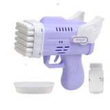 Darrahopens Baby & Kids > Toys Bubblerainbow 42 Hole Angel Wing Automatic Bubble Blowing Bubble Gun Launcher Toy Purple