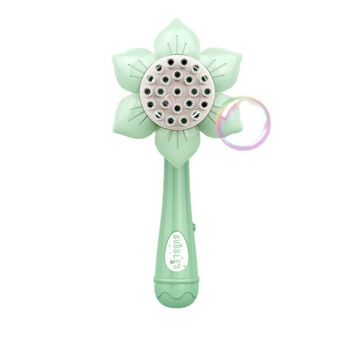 Darrahopens Baby & Kids > Toys Bubblerainbow Bubble Gun Toy Sunflower Stick Flower Shower Machine 23 Hole Children Toy Green
