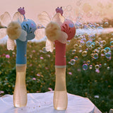 Darrahopens Baby & Kids > Toys Bubblerainbow Peppa Pig Windmill Bubble Machine Hand-Held Stick Electric Bubble Toy Blue