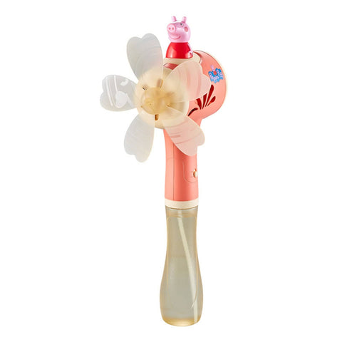 Darrahopens Baby & Kids > Toys Bubblerainbow Peppa Pig Windmill Bubble Machine Hand-Held Stick Electric Bubble Toy Pink