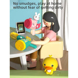 Darrahopens Baby & Kids > Toys Bubblerainbow Yellow Duck 69-Hole Automatic Bubble Gun Toy Outdoor Soap Cartoon Machine