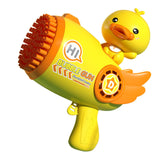 Darrahopens Baby & Kids > Toys Bubblerainbow Yellow Duck 69-Hole Automatic Bubble Gun Toy Outdoor Soap Cartoon Machine