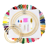 darrahopens Baby & Kids > Toys Embroidery Starter Kit Cross Stitch Kit DIY Hand Craft Stitch 50 Color Kit
