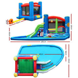darrahopens Baby & Kids > Toys Happy Hop Inflatable Water Jumping Castle Bouncer Kid Toy Windsor Slide Splash