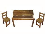 darrahopens Baby & Kids > Toys Hardwood study desk and 2 standard chairs