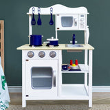 darrahopens Baby & Kids > Toys Keezi 18 Piece Kids Kitchen Play Set - White