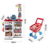 darrahopens Baby & Kids > Toys Keezi 24 Piece Kids Super Market Toy Set - Red & White