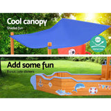 darrahopens Baby & Kids > Toys Keezi Boat Sand Pit With Canopy