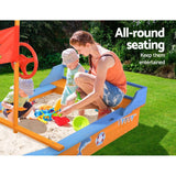 darrahopens Baby & Kids > Toys Keezi Boat-shaped Canopy Sand Pit