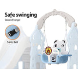 Darrahopens Baby & Kids > Toys Keezi Kids 170cm Slide and Swing Set Playground Basketball Hoop Ring Outdoor Toys Blue