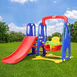 darrahopens Baby & Kids > Toys Keezi Kids 3-in-1 Slide Swing with Basketball Hoop Toddler Outdoor Indoor Play