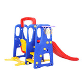 darrahopens Baby & Kids > Toys Keezi Kids 3-in-1 Slide Swing with Basketball Hoop Toddler Outdoor Indoor Play