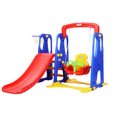darrahopens Baby & Kids > Toys Keezi Kids 3-in-1 Slide Swing with Basketball Hoop Toddler Outdoor Indoor Play