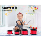 darrahopens Baby & Kids > Toys Keezi Kids 7 Drum Set Junior Drums Kit Musical Play Toys Childrens Mini Big Band