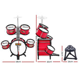 darrahopens Baby & Kids > Toys Keezi Kids 7 Drum Set Junior Drums Kit Musical Play Toys Childrens Mini Big Band