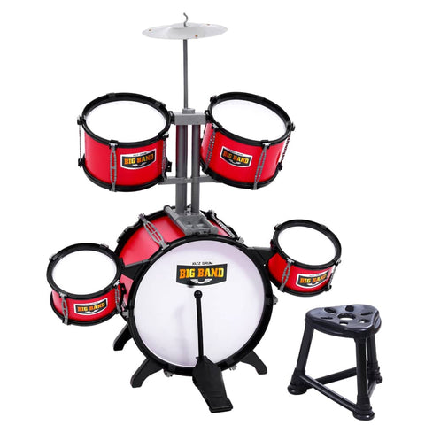darrahopens Baby & Kids > Toys Keezi Kids 7 Drum Set Junior Drums Kit Musical Play Toys Childrens Mini Big Band