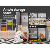 darrahopens Baby & Kids > Toys Keezi Kids Kitchen Set Pretend Play Food Sets Childrens Utensils Toys Black