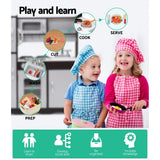 darrahopens Baby & Kids > Toys Keezi Kids Kitchen Set Pretend Play Food Sets Childrens Utensils Toys Black