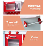 darrahopens Baby & Kids > Toys Keezi Kids Kitchen Set Pretend Play Wooden Toys Cooking Cookware Childrens Toy