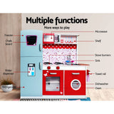 darrahopens Baby & Kids > Toys Keezi Kids Kitchen Set Pretend Play Wooden Toys Cooking Cookware Childrens Toy